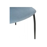 Tod light blue / black Стул на металлокаркасе фото