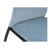 Tod light blue / black Стул на металлокаркасе недорого