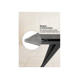 Дарвин 160(220)х89 серый мрамор baolai / черный Керамический сто распродажа