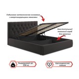Мягкая кровать Verona 1600 шоколад с подъемным механизмом от производителя