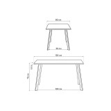 Тринити Лофт 120x80x75 дуб крафт золотой / черный матовый Стол д распродажа