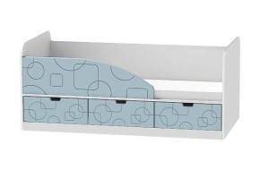 Детская кровать Бриз-4 80х160 Квадрат (Антарктида/Белый/Левый)
