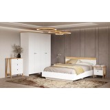 Теодора 160х200 белый / крафт золотой Кровать купить