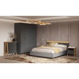 Теодора 160х200 графит / крафт золотой Кровать купить