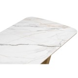 Петир 120(160)х80х75 gilt white / дуб монтана Стол стеклянный купить