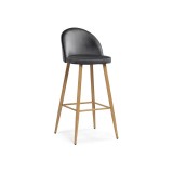 Dodo 1 dark grey with edging / wood недорого
