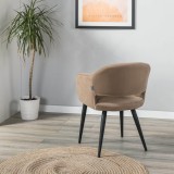 Кресло Oscar Diag beige/черный фото