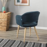 Кресло Oscar Diag blue/нат.дуб распродажа