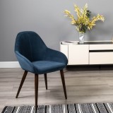 Кресло Kent Diag blue/т.орех купить