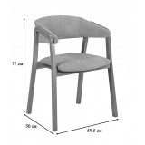 Кресло Dalia Soft Grey/Темный орех от производителя