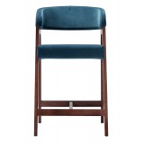Кресло полубарное Baxter Blue/т.орех недорого