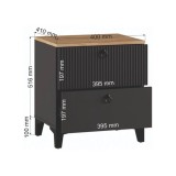 Ника ПВШ эйхория QR-17 / графит / дуб делано Тумба прикроватная купить