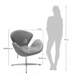 Кресло SWAN CHAIR кашемир фото